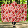 Strawberry Slice Print Pattern Hooded Blanket-grizzshop