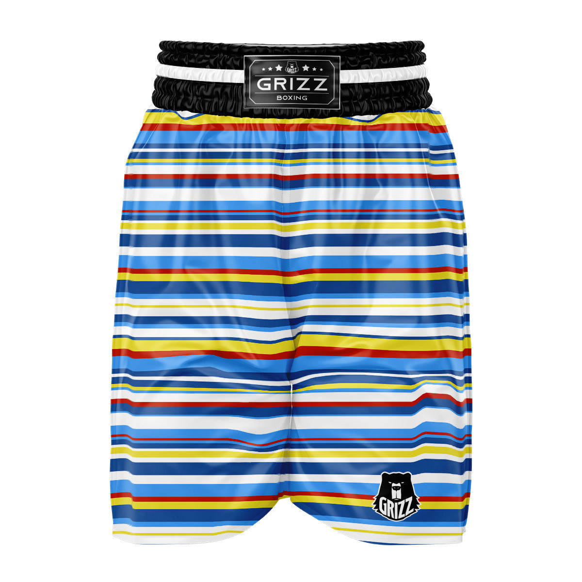 Stripe Autism Awareness Color Print Pattern Boxing Shorts-grizzshop