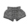 Stripe Camouflage Grey Tiger Print Muay Thai Boxing Shorts-grizzshop