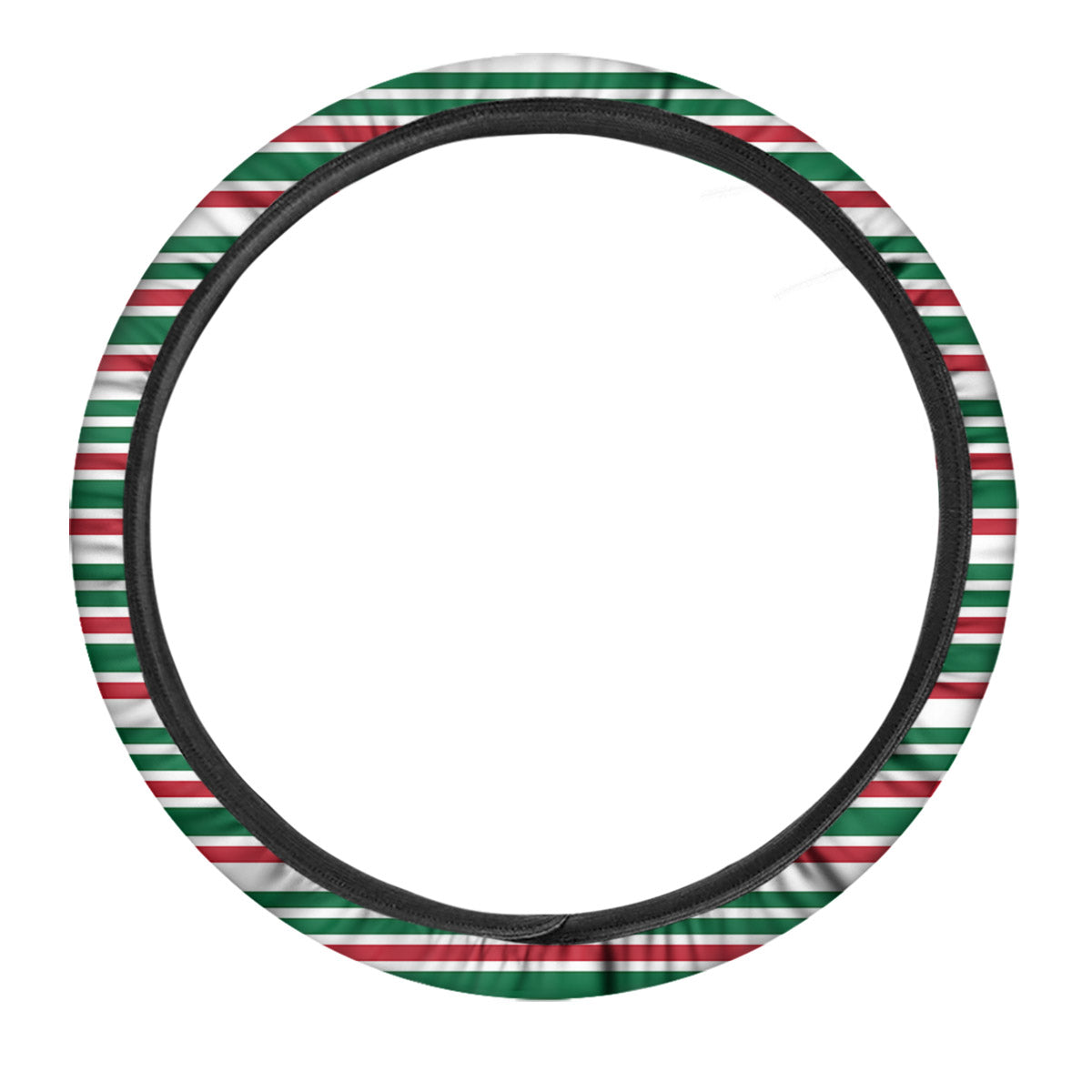 Stripe Candy Cane Print Pattern Car Steering Wheel Cover-grizzshop