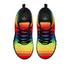 Stripe Rainbow Print Pattern Black Sneaker-grizzshop