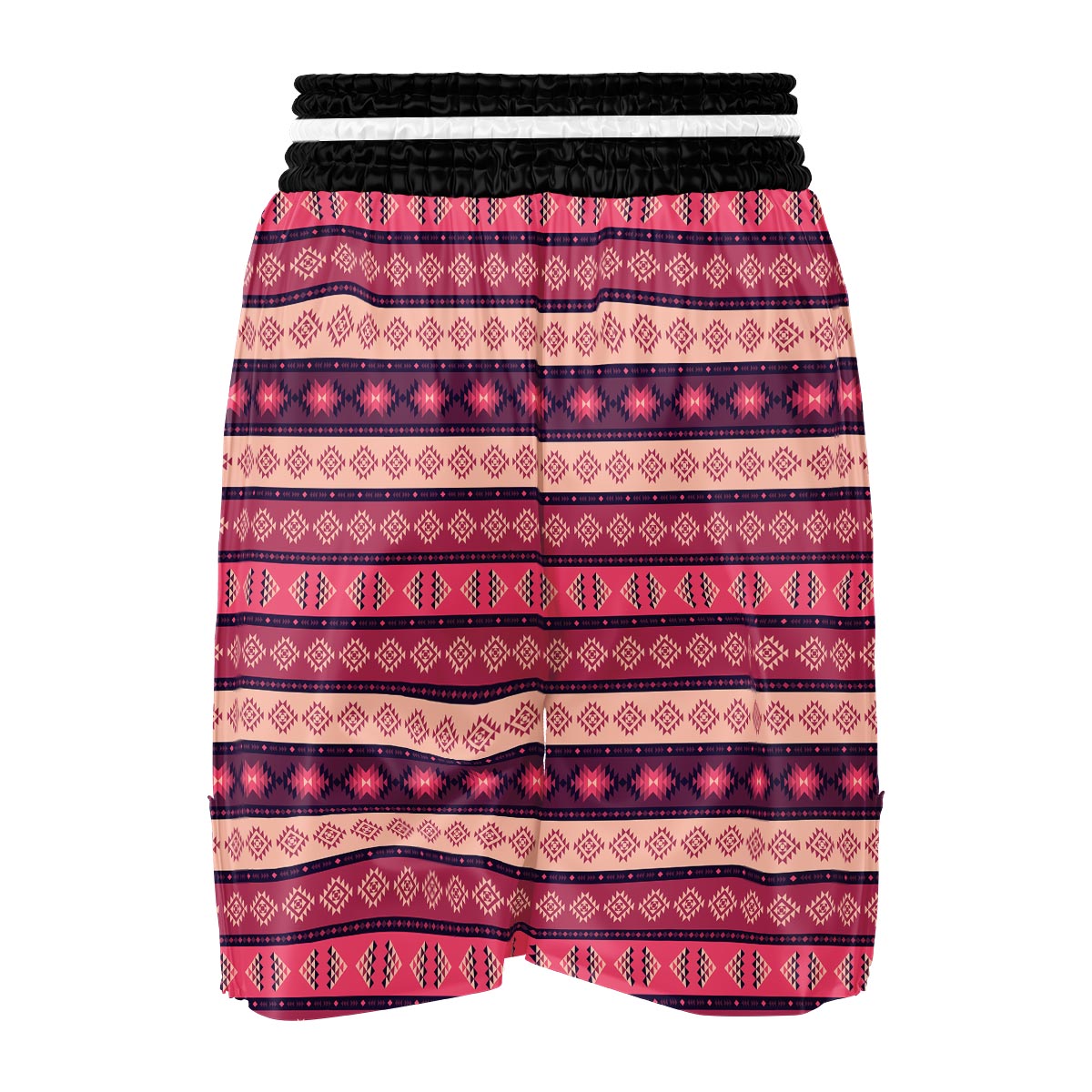 Stripe Southwestern Print Pattern Boxing Shorts-grizzshop