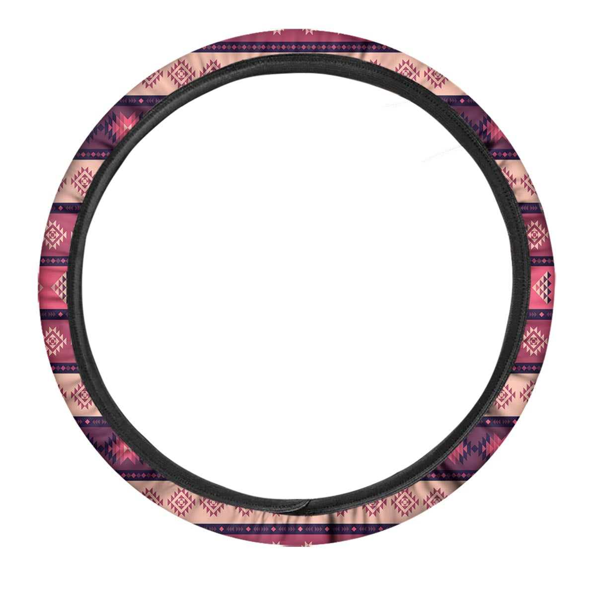 Stripe Southwestern Print Pattern Car Steering Wheel Cover-grizzshop