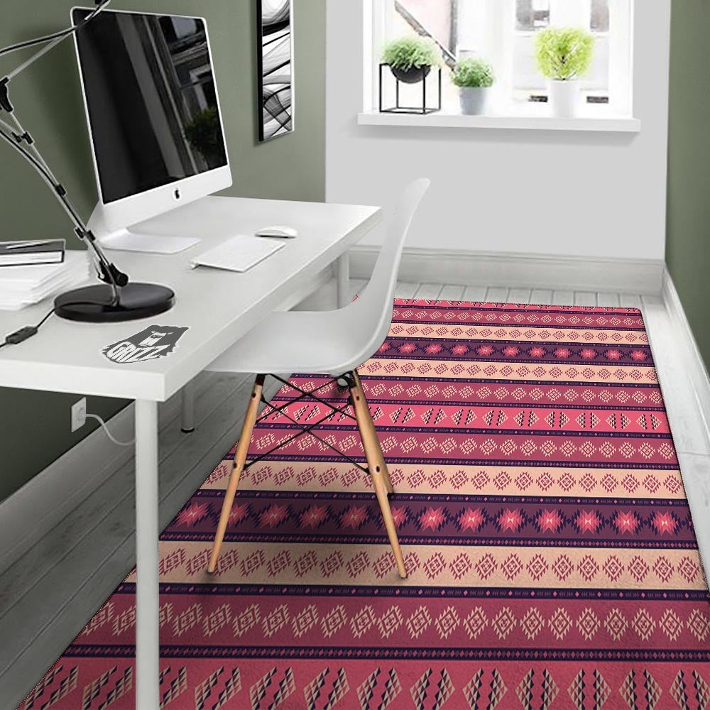 Stripe Southwestern Print Pattern Floor Mat-grizzshop