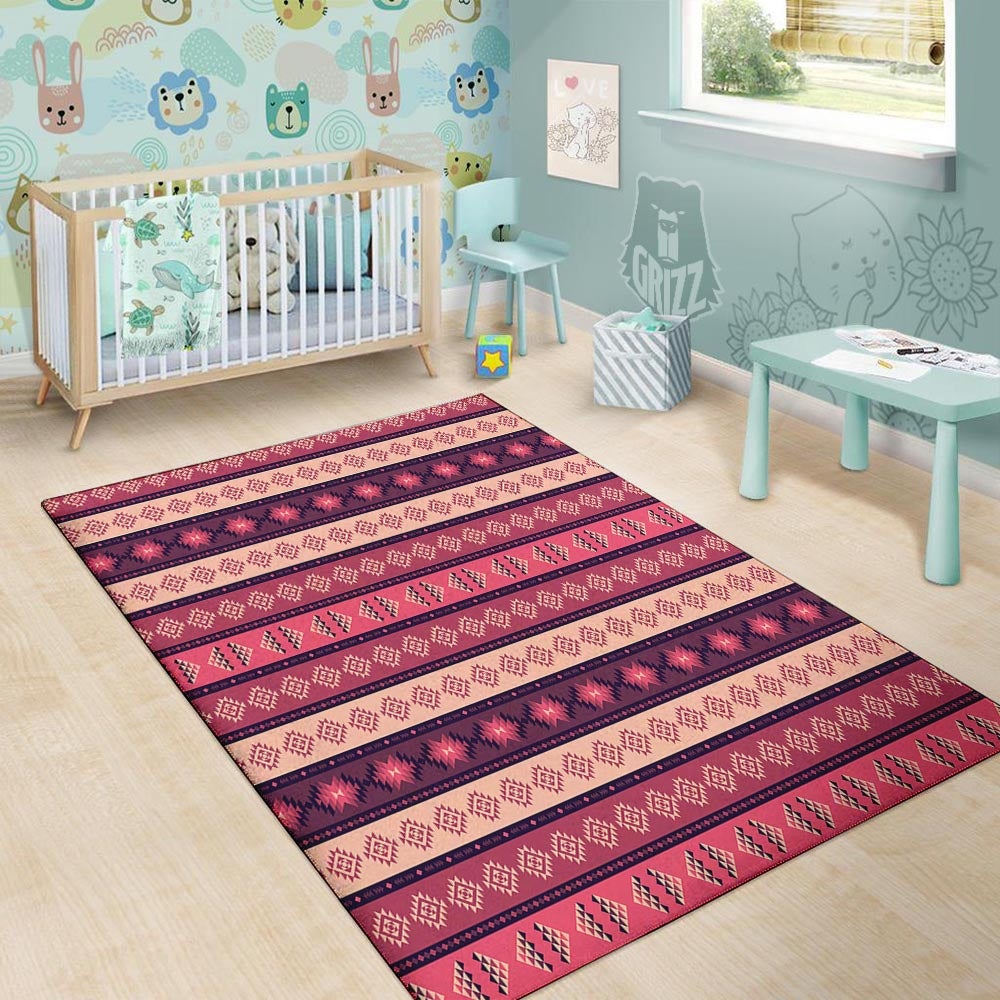 Stripe Southwestern Print Pattern Floor Mat-grizzshop