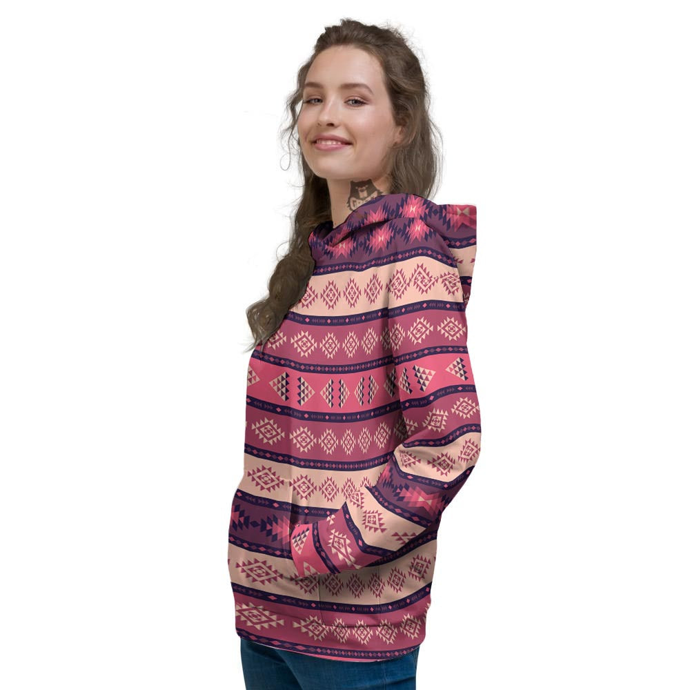 Stripe Southwestern Print Pattern Women's Hoodie-grizzshop