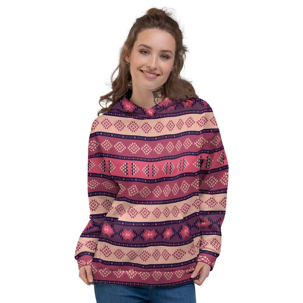 Stripe Southwestern Print Pattern Women's Hoodie-grizzshop