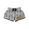 Stripe White Tiger Print Pattern Muay Thai Boxing Shorts-grizzshop