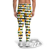 Striped Apricot Print Pattern Men's Leggings-grizzshop