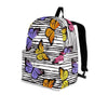 Striped Butterfly Print Backpack-grizzshop