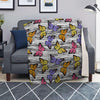 Striped Butterfly Print Blanket-grizzshop