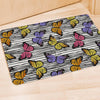 Striped Butterfly Print Door Mat-grizzshop