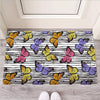 Striped Butterfly Print Door Mat-grizzshop