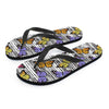 Striped Butterfly Print Men's Flip Flops-grizzshop