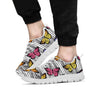 Striped Butterfly Print Men's Sneakers-grizzshop