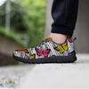 Striped Butterfly Print Men's Sneakers-grizzshop