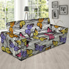 Striped Butterfly Print Sofa Cover-grizzshop