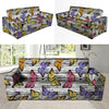 Striped Butterfly Print Sofa Cover-grizzshop