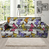 Striped Butterfly Print Sofa Cover-grizzshop