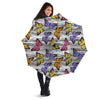 Striped Butterfly Print Umbrella-grizzshop