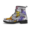 Striped Butterfly Print Women's Boots-grizzshop