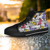 Striped Butterfly Print Women's High Top Shoes-grizzshop