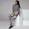 Striped Butterfly Print Women's Joggers-grizzshop