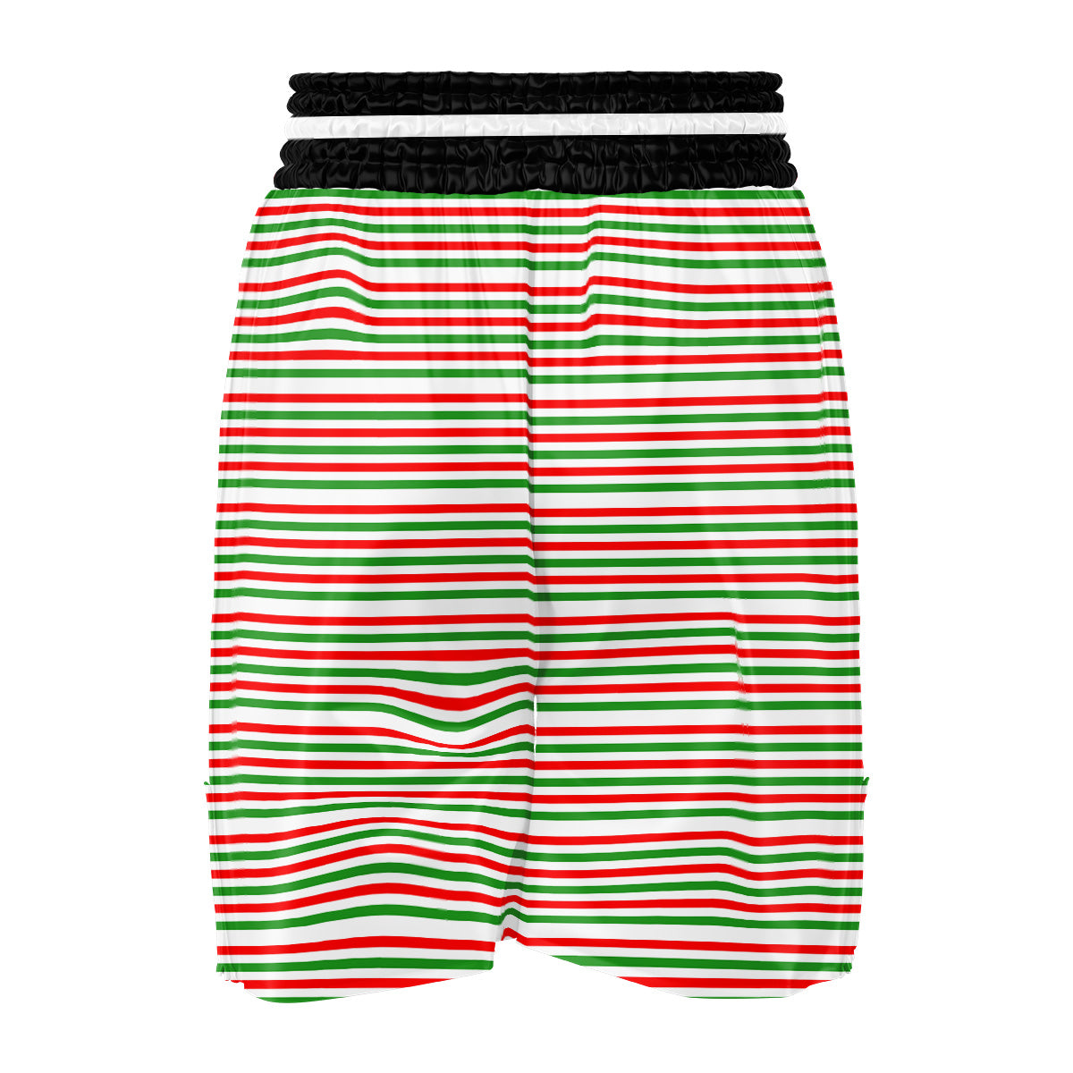 Striped Candy Cane Print Pattern Boxing Shorts-grizzshop