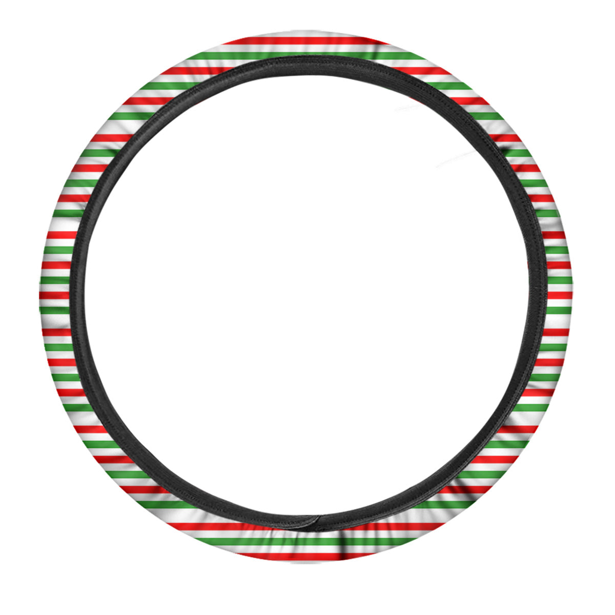 Striped Candy Cane Print Pattern Car Steering Wheel Cover-grizzshop