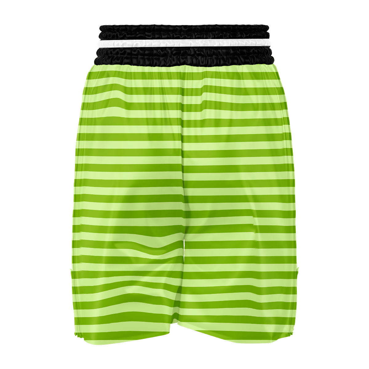Striped Green Print Pattern Boxing Shorts-grizzshop