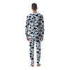 Striped Killer Whale Blue Print Pattern Men's Pajamas-grizzshop