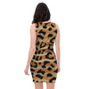 Striped Leopard Bodycon Dress-grizzshop