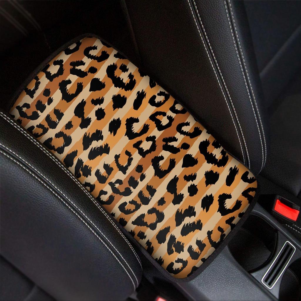 Striped Leopard Car Console Cover-grizzshop