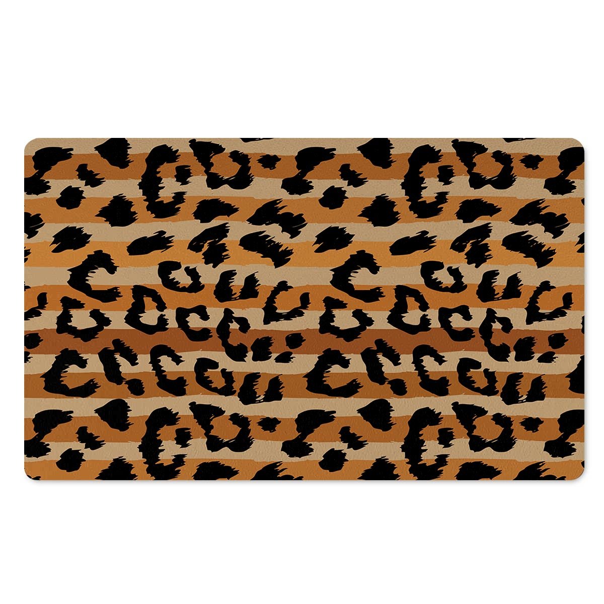 Striped Leopard Door Mat-grizzshop