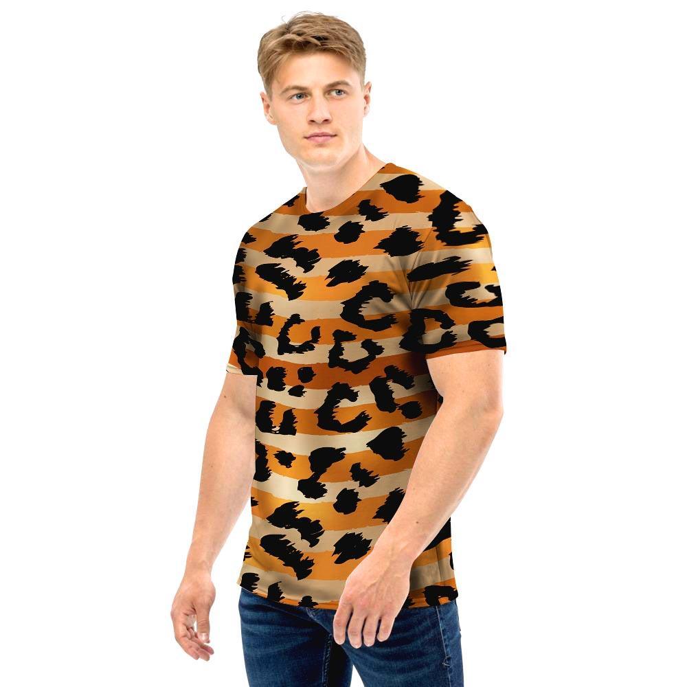 Striped Leopard Men T Shirt-grizzshop