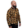 Striped Leopard Men's Bomber Jacket-grizzshop