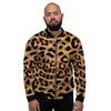 Striped Leopard Men's Bomber Jacket-grizzshop