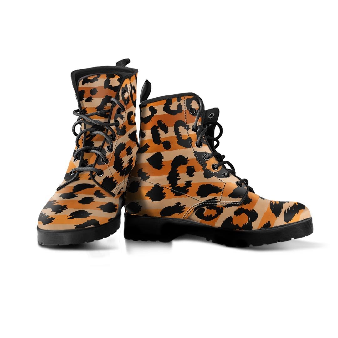 Striped Leopard Men's Boots-grizzshop