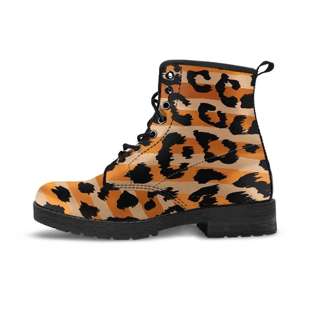 Striped Leopard Men's Boots-grizzshop