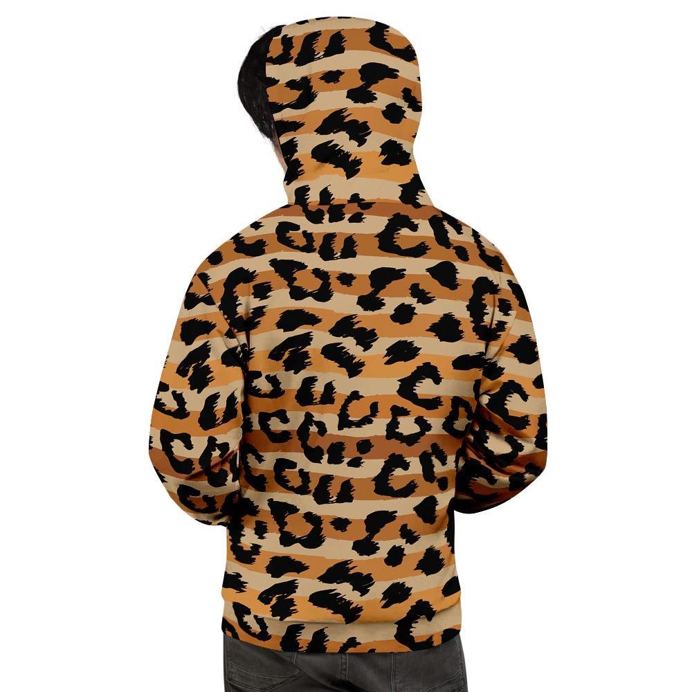 Striped Leopard Men's Hoodie-grizzshop