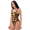 Striped Leopard One Piece Swimsuite-grizzshop