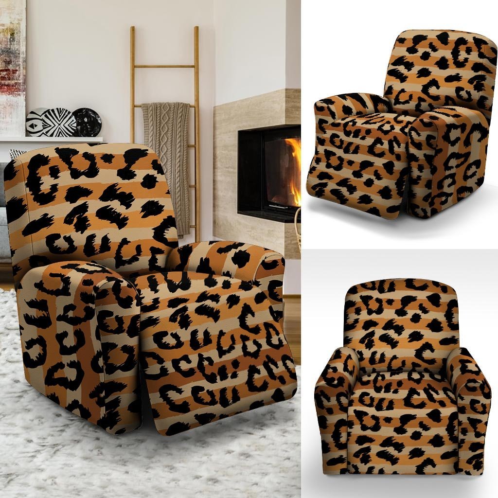 Striped Leopard Recliner Cover-grizzshop