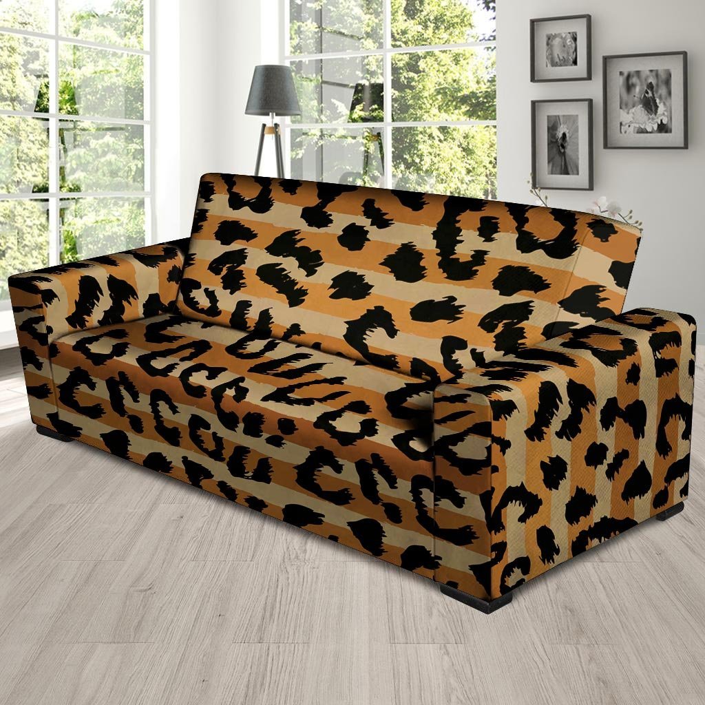 Striped Leopard Sofa Cover-grizzshop