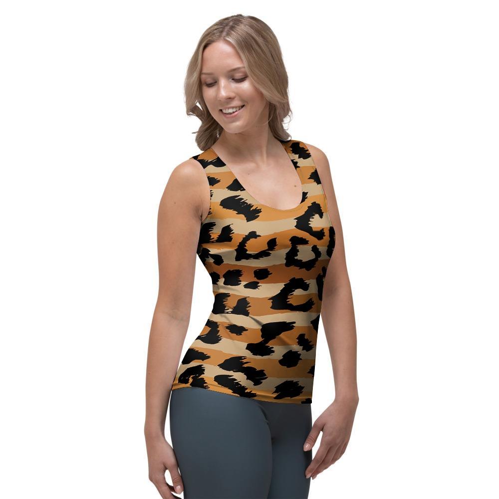 Striped Leopard Women's Tank Top-grizzshop