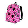 Striped Pink Paw Backpack-grizzshop