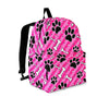 Striped Pink Paw Backpack-grizzshop