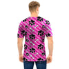 Striped Pink Paw Men T Shirt-grizzshop