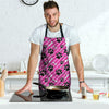 Striped Pink Paw Men's Apron-grizzshop