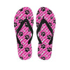 Striped Pink Paw Men's Flip Flops-grizzshop