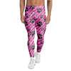 Striped Pink Paw Men's Leggings-grizzshop